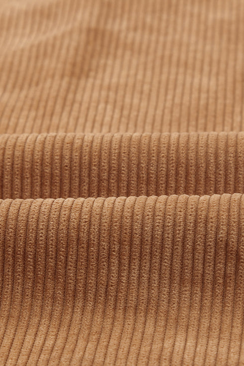 Patchwork Corduroy Buttoned Shirt Jacket